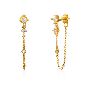 Pendientes Plata Sake Gold