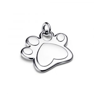 Placa para Collar de Mascota Huella