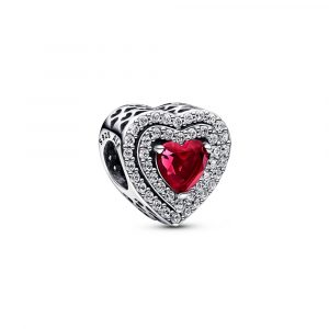 Charm Corazón Nivelado Rojo Brillante 799218C02