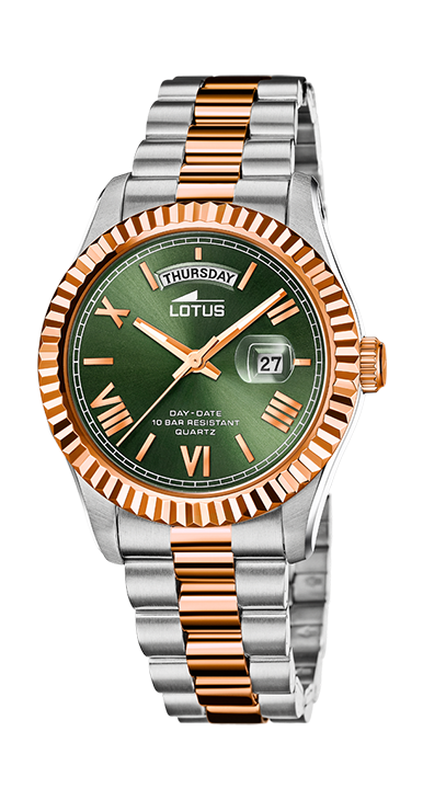 Reloj Lotus Caballero Acero Rose Verde 18855/3