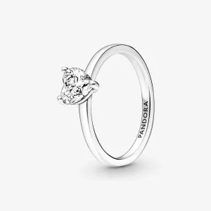 Anillo Solitario Corazón Brillante 191165
