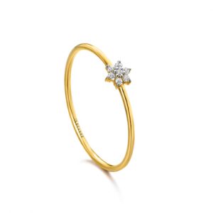 Anillo Oro Amarillo y Diamantes Roseta Mini GA102OA