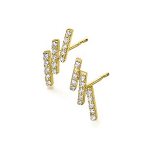 Pendientes Barritas Oro y Diamantes GB153OA