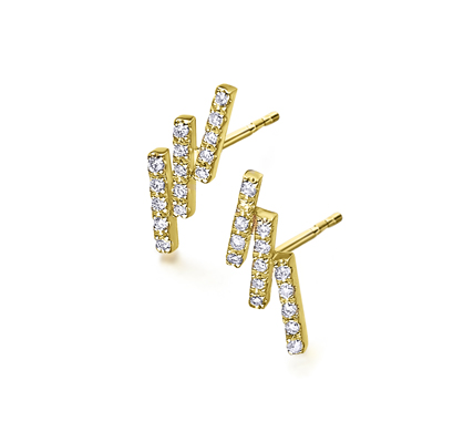 Pendientes Barritas Oro y Diamantes GB153OA