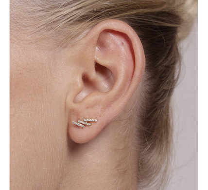 Pendientes Barritas Oro y Diamantes GB153OA - Imagen 2