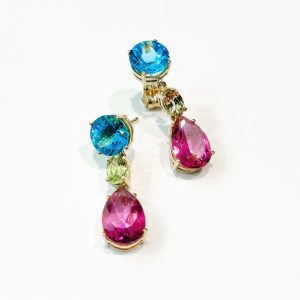 Pendientes Oro Amarillo Tricolor