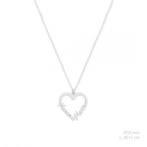 Gargantilla Plata Corazón Nombres