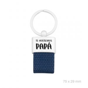 LLavero en Acero Grabado Te Queremos Papá