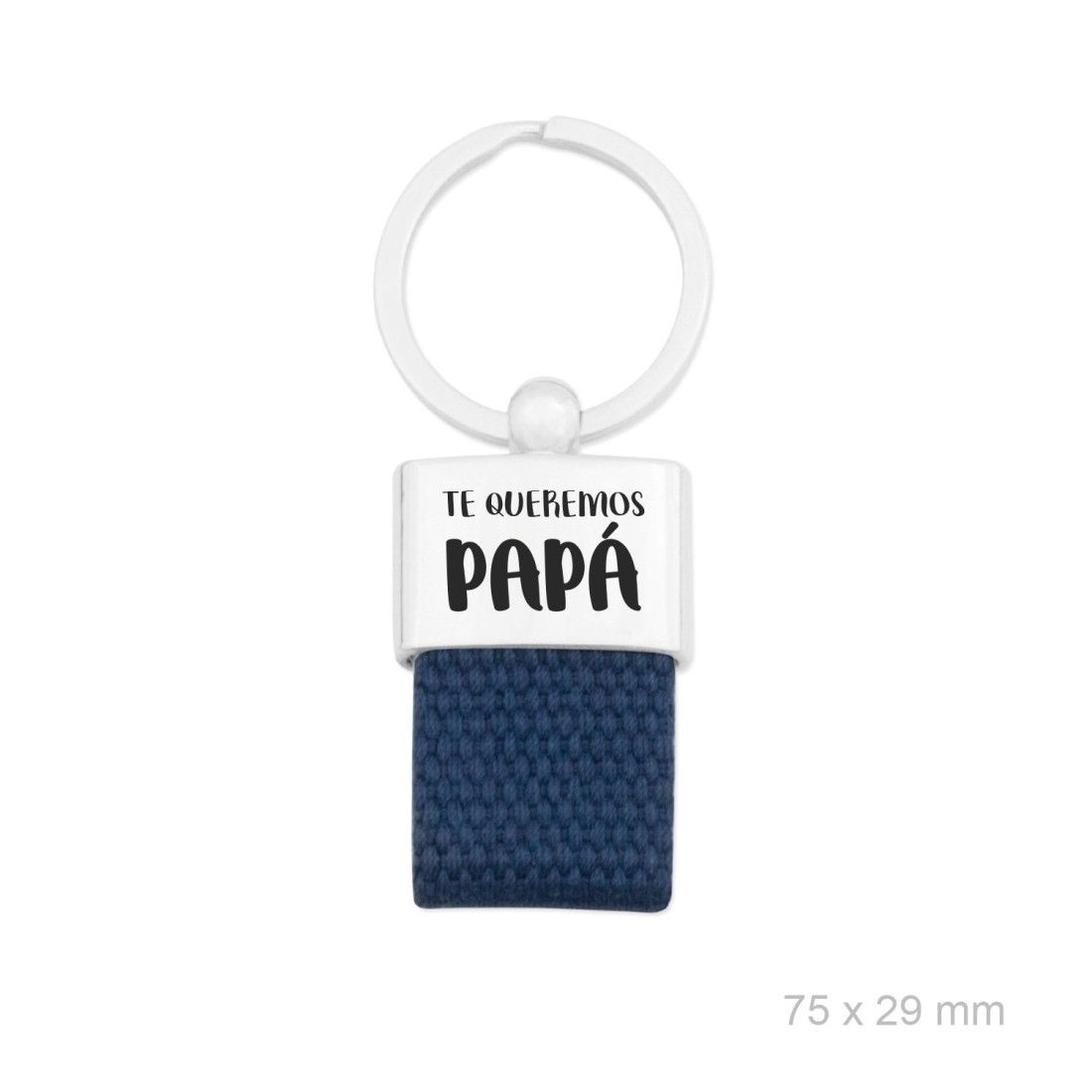 LLavero en Acero Grabado Te Queremos Papá
