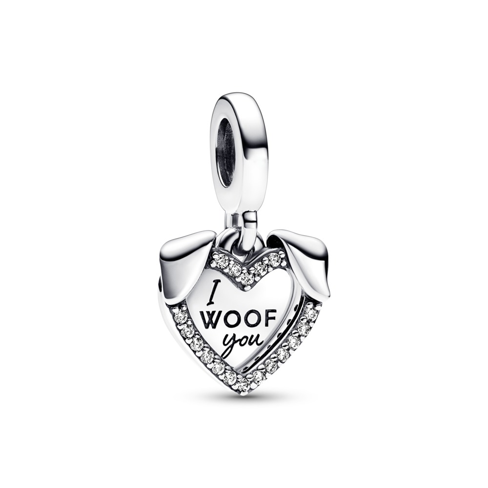 Charm Colgante Doble Corazón y Perro 792647C01