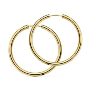 Pendientes Oro 18k Aro de 40x2mm