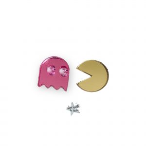 Pendientes Mini Come Cocos Rosa y Dorado