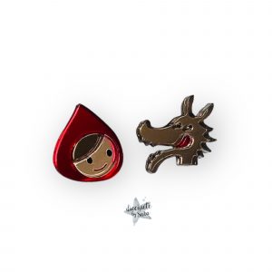 Pendientes Mini Caperucita y El Lobo