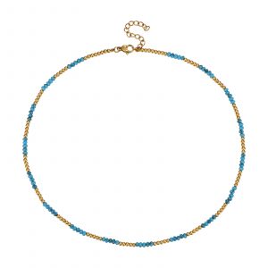 Collar Acero Turquesa Oregón Gold