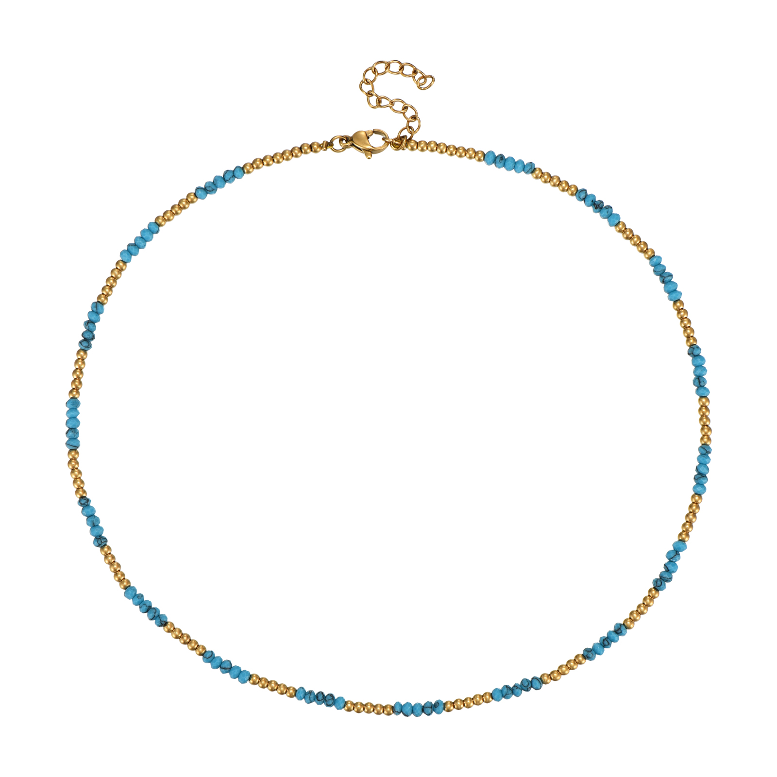 Collar Acero Turquesa Oregón Gold