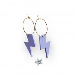 Pendientes Aro Rayo Morado