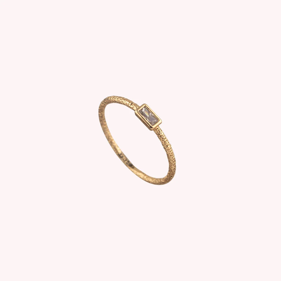 Anillo Fino Cleopatr Cristal/Dorado 02280242-137
