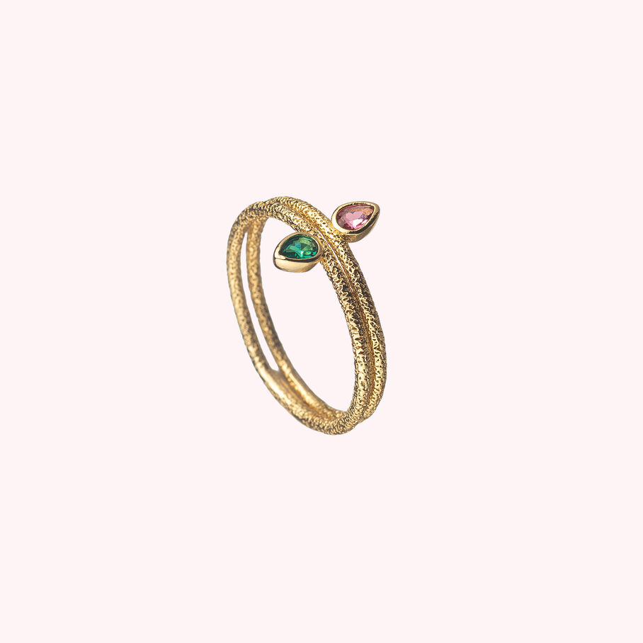 Anillo Fino Neith Verde/Rosa 02280242-783