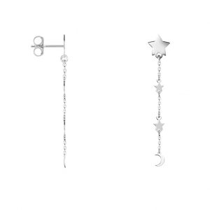 Pendientes Plata Estrellas y Luna