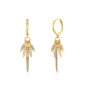 Pendientes Plata Destel Multicolor Gold