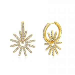 Pendientes Plata Helios Gold