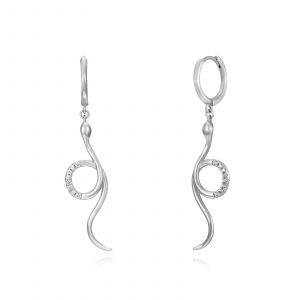 Pendientes Plata Aro Serpiente Arabelle
