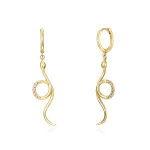 Pendientes Plata Aro Serpiente Arabelle Gold