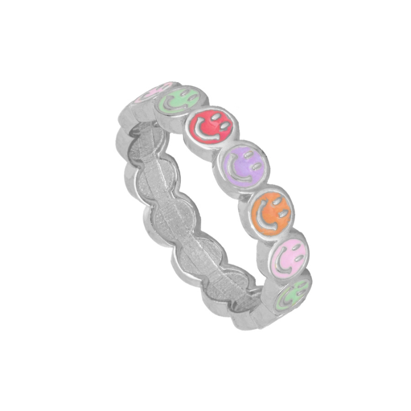 Anillo en Plata Esmalte Smile