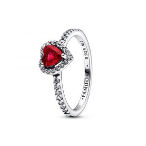 Anillo Corazón Nivelado Rojo 198421C02