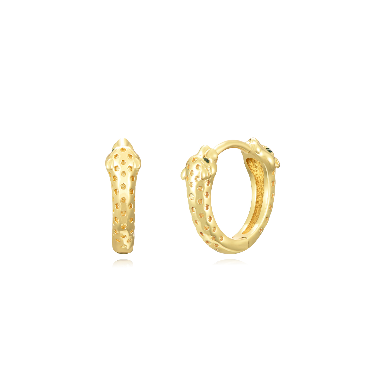 Pendientes Plata Aro Jaguares Gold