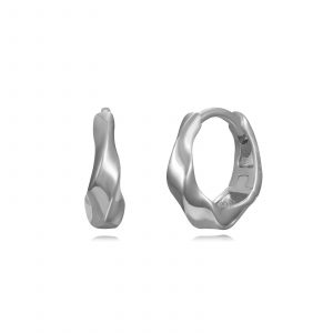 Pendientes Plata Aro Irregular