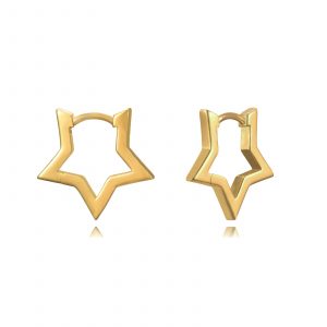 Pendientes en Plata Estrellita Gold