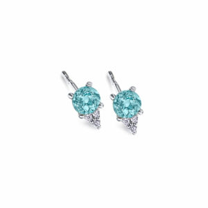 Pendientes Océan II  Oro Blanco Diamantes y Topacios GB162OB