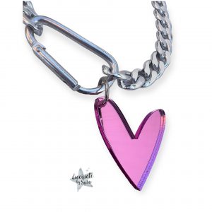 Collar Corazón XL Rosa