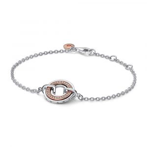 Pulsera Logo y Pavé en dos tonos Pandora Signature 582741C01