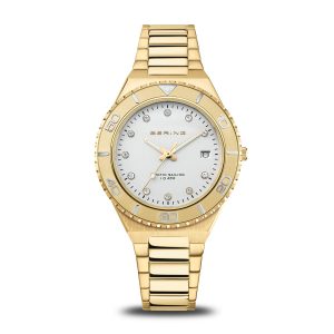 Reloj Bering Mujer Dorado Esfera Blanca 18936-734