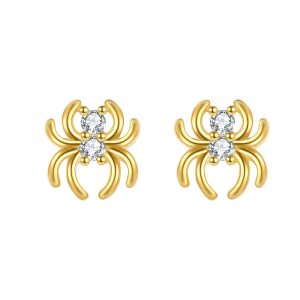 Pendientes Plata Araña Gold