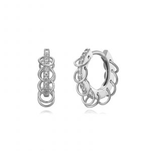 Pendientes Plata Aro Arlos Circonitas