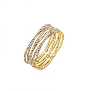 Pulsera Bronce Aros Entrelazados Gold