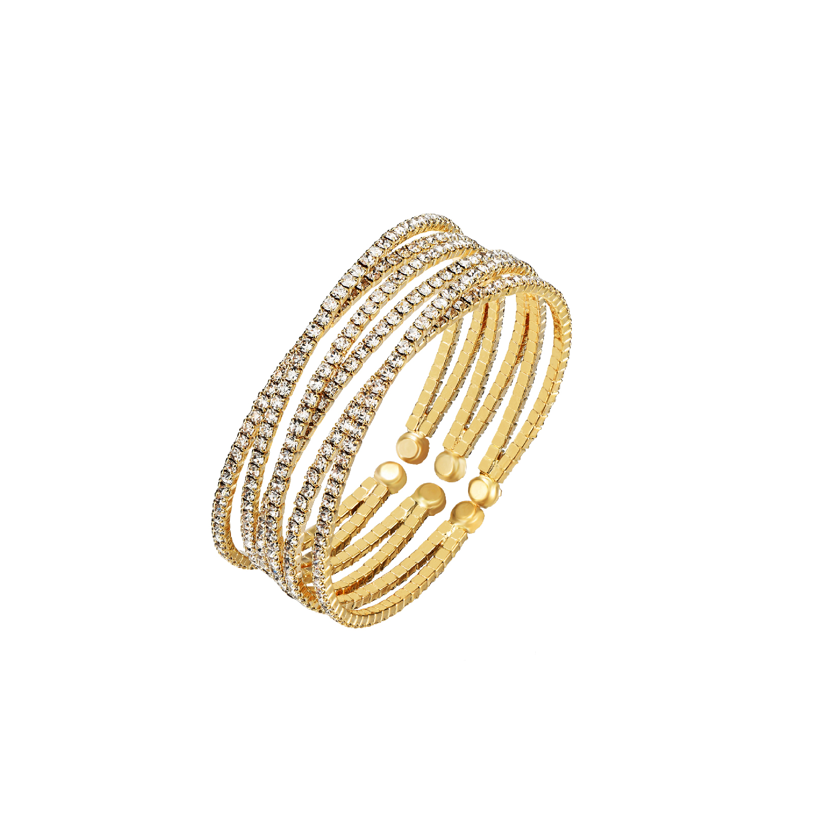 Pulsera Bronce Aros Entrelazados Gold