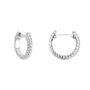 Pendientes Plata Aro Trenzado 12mm