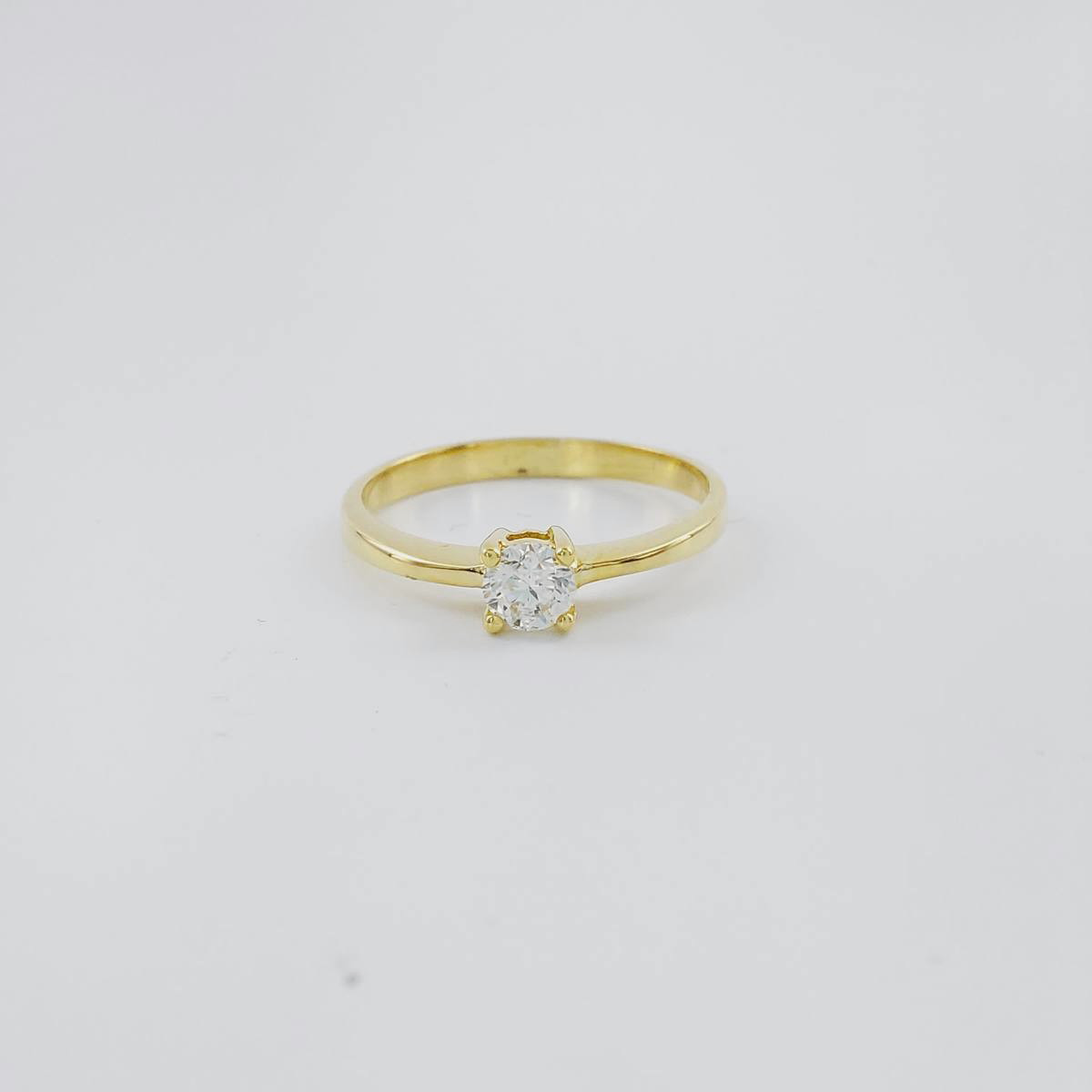 Anillo Solitario Oro Amarillo 0.11CT