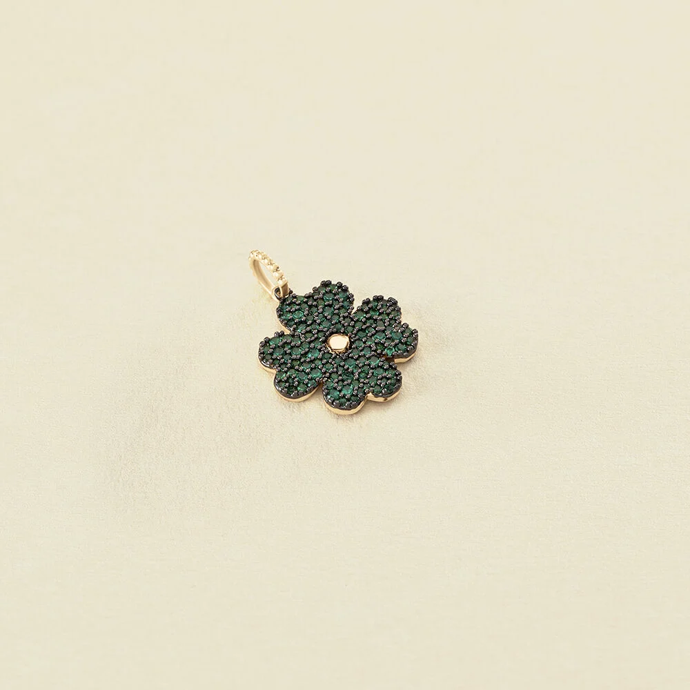 Colgante Trebol Verde/Dorado 02880033-658