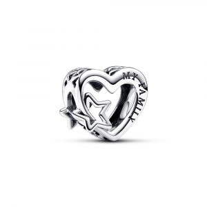 Charm Corazón en Filigrana Familia y Estrella 792829C00