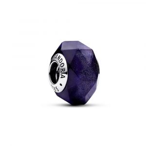 Charm Cristal de Murano Azul Facetado 792984C00