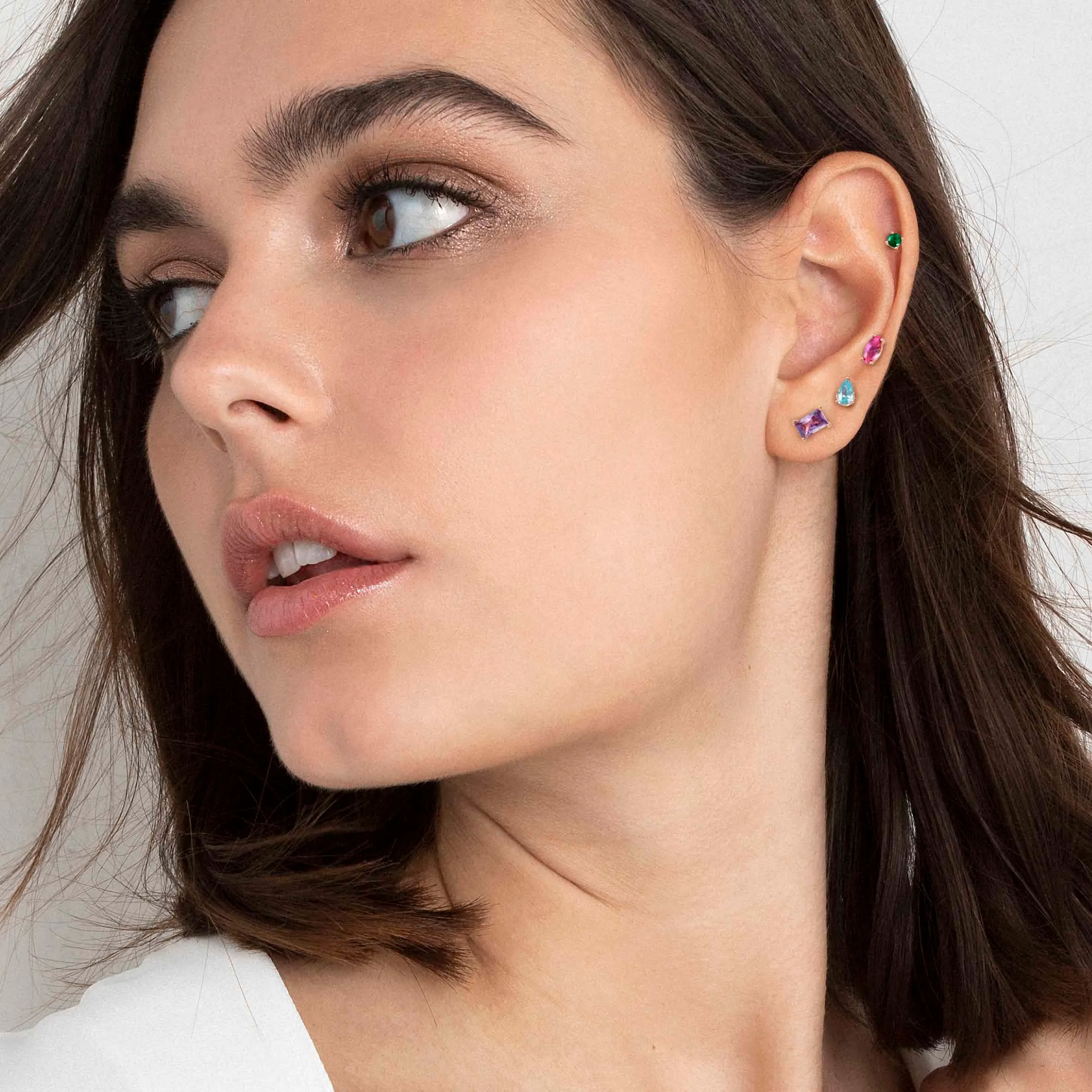 Set Pendientes Color Wave Oro Rosa Piedras de Color 149804 026 - Imagen 2