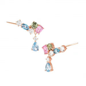 Pendientes Colour Wave Rose Zirconita Colgante 149828 011