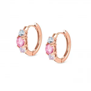 Pendientes Colour Wave Rose Aro Circonitas 149822 011