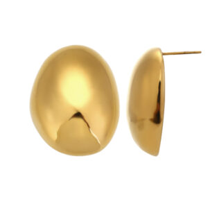 Pendientes Acero Ovalos Gold