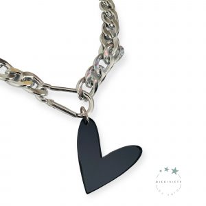 Collar Corazón XL Negro